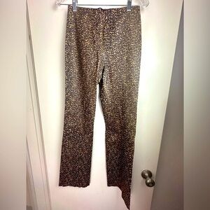 VEDA Leopard/Cheetah Animal Print 100% Leather Pull On Women’s Pants Size 0 XS-S